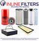 Filter Service Kit For Massey Ferguson 5455 Withperkins 1104d-e44ta 105hp 77kw Eng